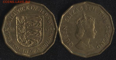 с 250 руб. Джерси 4 монеты до 22:00мск 25.08.17 - Джерси 1-4 шиллинга 1966