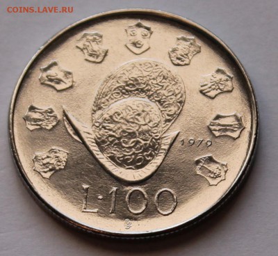 Сан Марино 100 лир 1979.  ТИРАЖ - 665 000. - 4