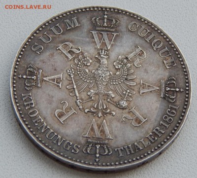 Пруссия 1 талер 1861  ОЦЕНКА - DSCN7377.JPG