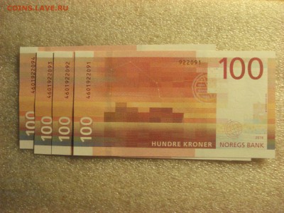 Норвегия 100 крон 2016 года Unc-пресс ФИКС ДО УХОДА В АРХИВ. - DSC08124.JPG