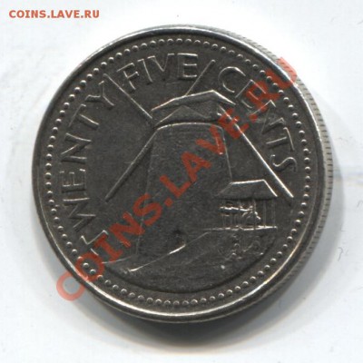 Барбадос 25 центов 1990 до 07.03.11 в 18.00мск - barbados