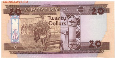 Соломоновы о-ва 20 долларов 1986 до 28.08 в 22.00мск (Б847) - 1-сол20