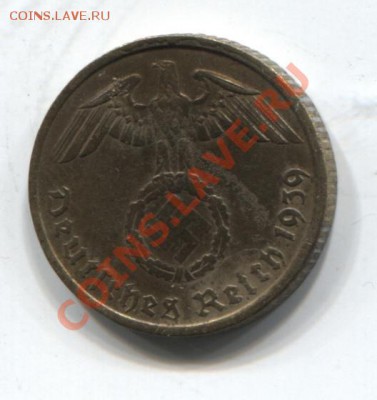 Германия 5 рейхспфеннигов 1939 G до 07.03.11 в 18.00мск - reich 001