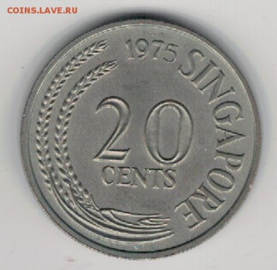 Сингапур 20 центов 1975 Меч-рыба 28.08.17 в 22.00мск (Е200) - 4-1с20а