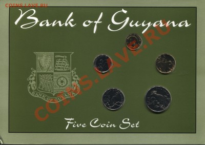 Гайана набор 5 монет до 07.03.11 в 18.00мск - set_guyana
