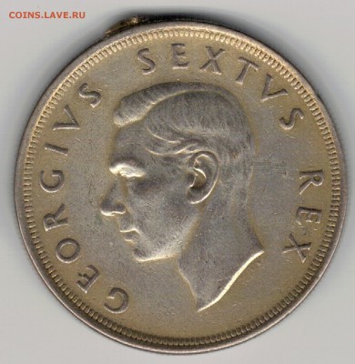 Ag Ю.Африка 5 шиллингов 1952 Корабль 28.08 в 22.00мск (Е167) - 5-юар52