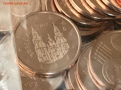 Испания 5 центов 2013 100 штук в упаковке мондвора UNC - IMG_3346.JPG