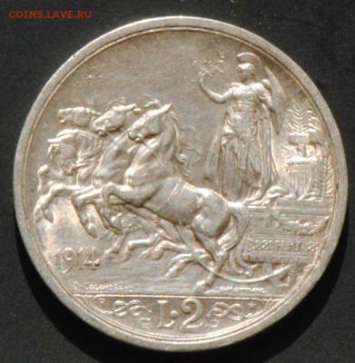 Италия, 2 лиры 1914, отличная. С 3000. До 25.08 - 004