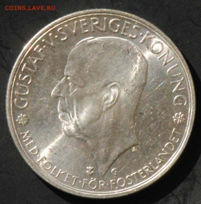 Швеция, 5 крон 1935, юбилей, без оборота. С 1500. До 25.08 - 017