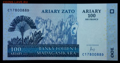 Мадагаскар 100 ариари 2004 unc до 31.08.17. 22:00 мск - 2