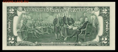 США 2 доллара 2013 UNC 2 шт. до 30.08 22:00 - 2$ 2013 (962) реверс