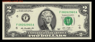 США 2 доллара 2013 UNC 2 шт. до 30.08 22:00 - 2$ 2013 (960) аверс
