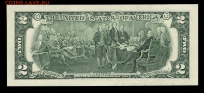 США 2 доллара 2009 UNC 2 шт. до 30.08 22:00 - 2$ 2009 (654) реверс