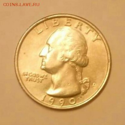 четверть доллара 1990г перевёртыш - IMG-20170826-WA0002-1