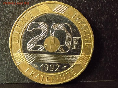 Франция 20 франков 1992,триметалл. - DSCN2942.JPG