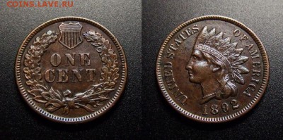 одна Аргентина и две США (по 1 центу) (оценка) - США – 1 цент (1892) «Индеец»