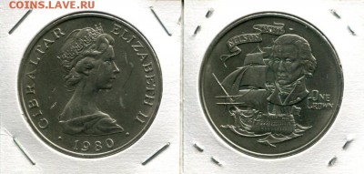 Гибралтар 1Cr 1989 Нельсон до 01.09.17 23-00 мск - Gibraltar 1Cr 1980 Nelson