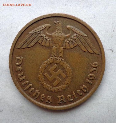 2 рейхспфеннига 1936 D ( свастика) - DSC00204.JPG