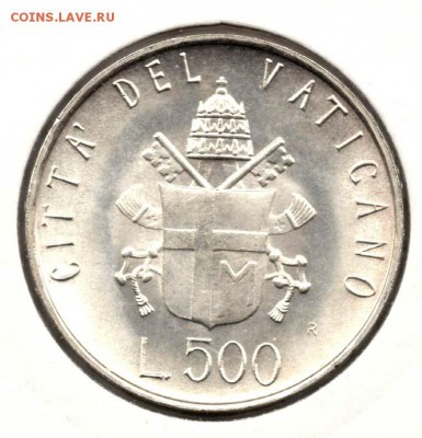 Ватикан, 500 лир 1981, без обращения. С 500. До 31.08 - 066
