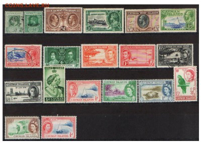 Каймановы о-ва. 19 марок 1905-1962гг до 01.09.17 в 22-10 - Каймановы