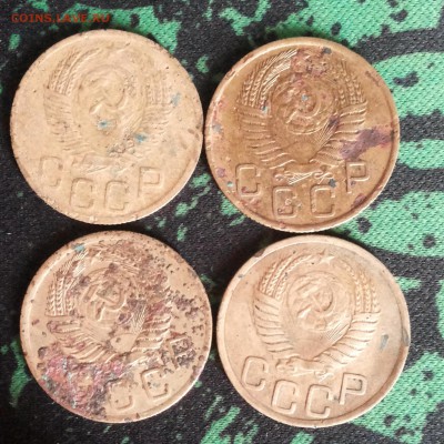 3коп 1952, 1952, 1956, 1956 года. До:02.09.2017, 22:00 MSK - 20170830_191328