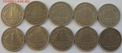 Германия, иностранщина (наборы, на вес, евро), царизм, СССР. - 1 марка 1934-35 10 штук - 1