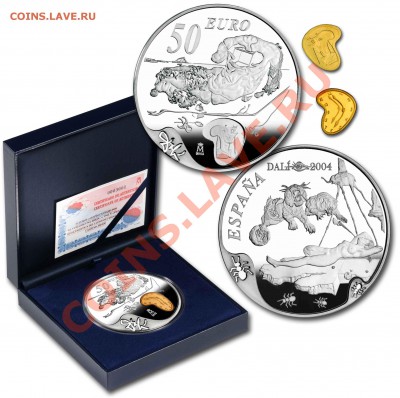 Подскажите монеты с изображением часов! - cincuentin_plata_dali