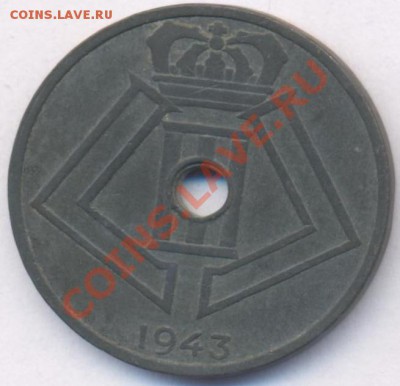 Бельгия 25 сантимов.1943 г.До 6.03.11 г. 20-00 МСК. - Бельгия.1