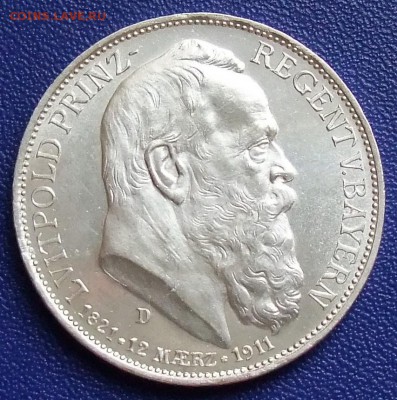 Бавария. 3 марки 1911. Луитпольд. До 05.09.17 в 21:30. - Bayern-3-1911.JPG