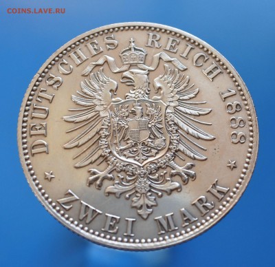 Пруссия 2 марки 1888г (1) до 3.09. 22-00 мск - 18