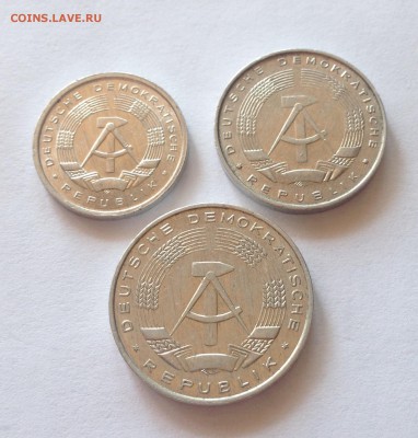 1,5,10 пфенниг ГДР(1972-1985г.) , AU , до 09.09.17г. - гдр-1