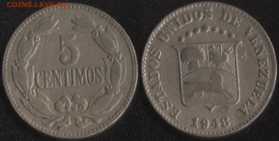 Венесуэла 5 сентимо 1948 до 22:00мск 09.09.17 - Венесуэла 5 сентимо 1948.JPG