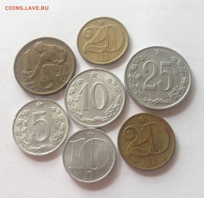 Чехословакия - 7 монет(1961-1986г.) , до 09.09.17г. - чехословакия 01
