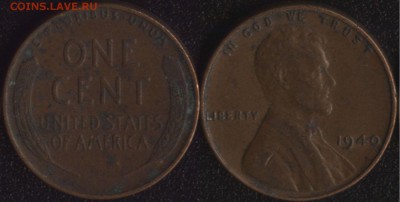 США 1 цент 1940 до 22:00мск 09.09.17 - США 1 цент 1940