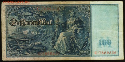 Германия. 100 марок 1910. До 09.09.17 в 21:30. - R43a-III