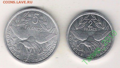 Фауна на монетах. Новая Каледония 2 монеты  до 7.09 в 22.00 - 37567239 (1)