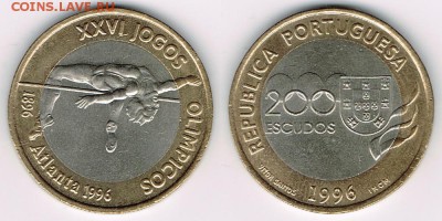 Португалия 200 эскудо 1996 "ОИ Атланта 1996" 09.09.17 22:00 - Portugal_KM#687_14082017