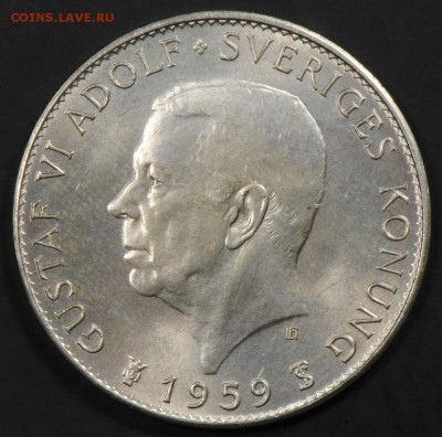 Швеция,5 крон 1959,Конституция,без обращения.С 800.До 08.09 - 014