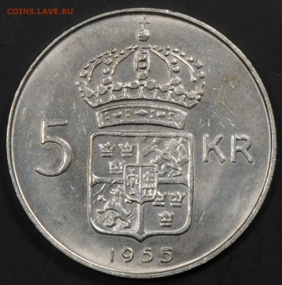 Швеция, 5 крон 1955. С 700. До 08.09 - 015