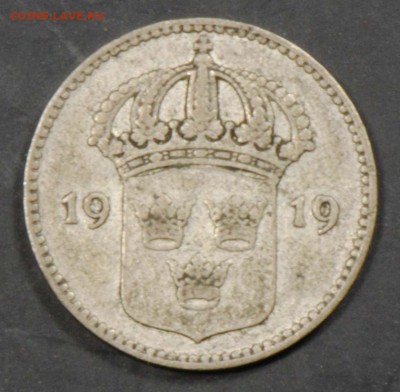 Швеция, 10 эре 1919. С 100. До 08.09 - 050