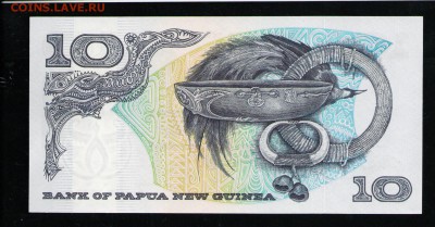 ПАПУА НОВАЯ ГВИНЕЯ 10 КИНА 1985 UNC - 4 001