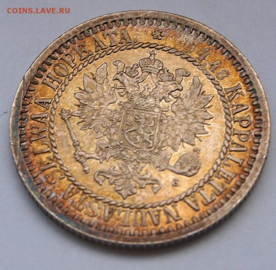 1 марка 1865, 1866 и 1908 гг для Финляндии, оценка - 1m-65
