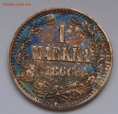 1 марка 1865, 1866 и 1908 гг для Финляндии, оценка - 1m-1866