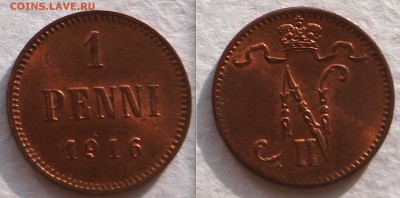 1 пенни 1916 г., UNC До 11.09.2017 22.00 по МСК - 1p-1916
