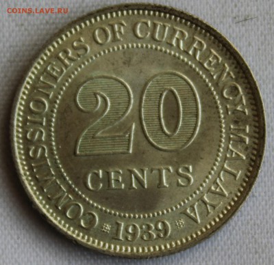 С 1 РУБ. БРИТАНСКАЯ МАЛАЙЯ 20с 1939г. UNC до 13.09 в 22-00 - IMG_8629.JPG