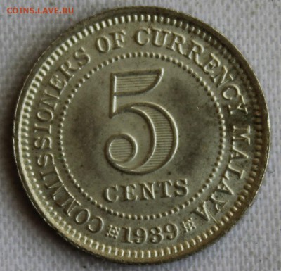 С 1 РУБ. БРИТАНСКАЯ МАЛАЙЯ 5с 1939г. UNC до 13.09 в 22-00 - IMG_8668.JPG