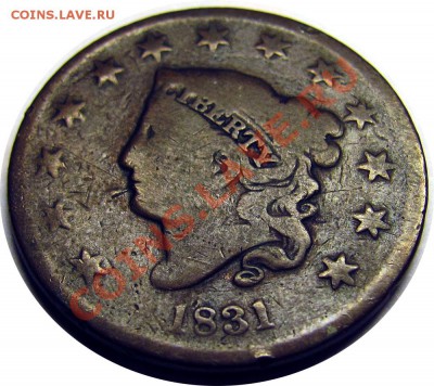 L74 1¢ США 1831 G до 11.03 в 22°° - L74 1c USA 1831 Large Letters G_1