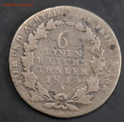 6 талера 1814. С 500. До 10.09 - 009