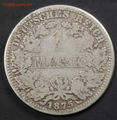Германия, 1 марка 1875 А. С 200. До 10.09 - 011