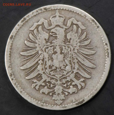 Германия, 1 марка 1875 А. С 200. До 10.09 - 012